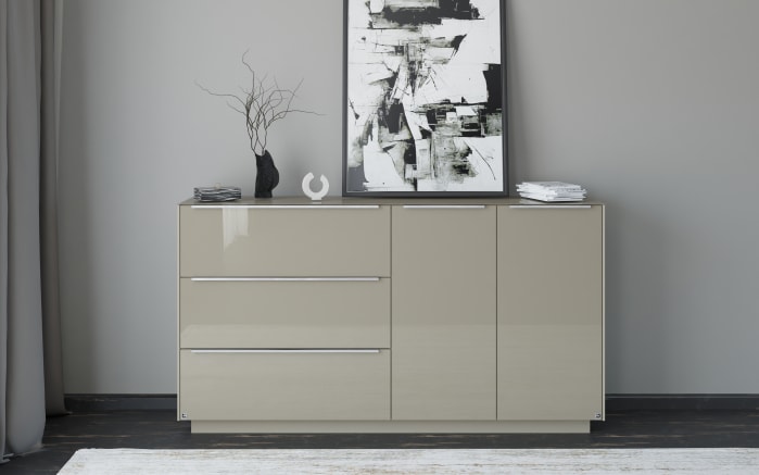 Kommode Reno, taupe/Edelstahl-Nachbildung-10