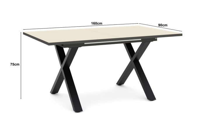 Esstisch Reno, kaschmir/schwarz-05