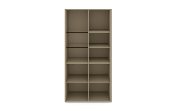 Vitrinenschrank Reno, taupe/Edelstahl-Nachbildung-06