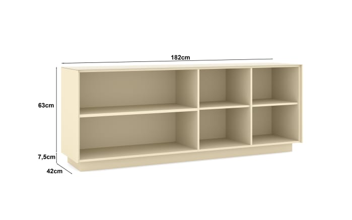 Lowboard Reno, kaschmir/Edelstahl-Nachbildung-08