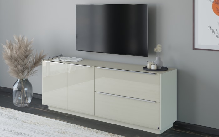 Lowboard Reno, kaschmir/Edelstahl-Nachbildung-10