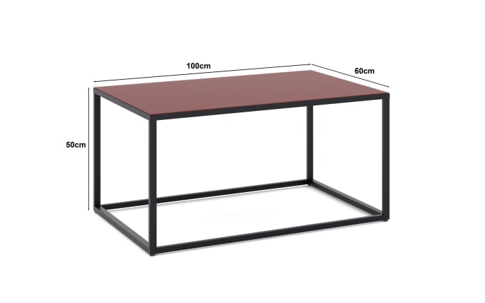 Couchtisch Reno, bordeauxrot, 100 cm-04