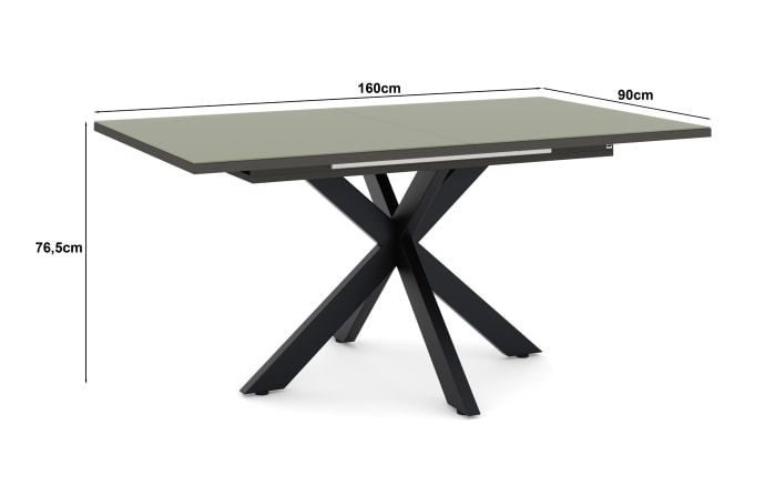 Esstisch Reno, olivgrün, inkl. Synchronauszug-05