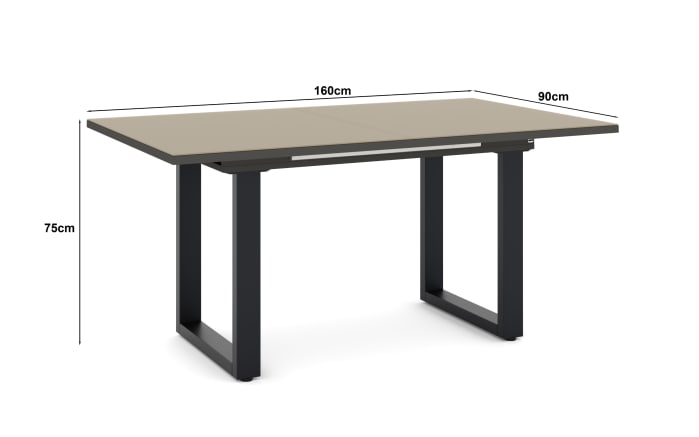 Esstisch Reno, taupe, inkl. Synchronauszug-05