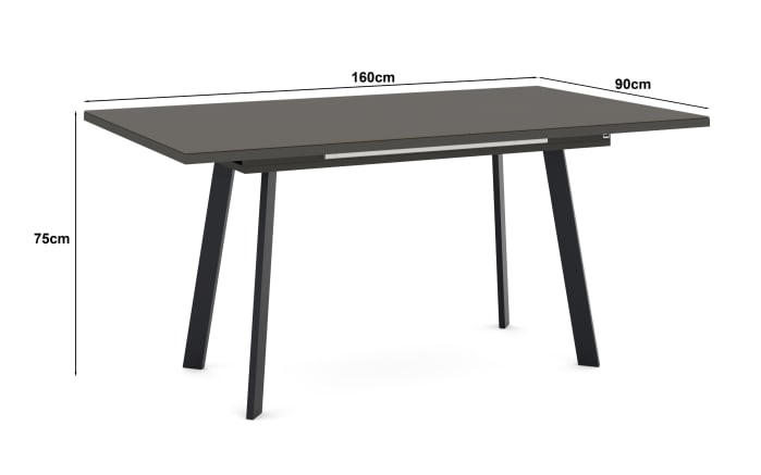 Esstisch Reno, anthrazit, inkl. Synchronauszug-05