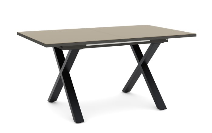 Esstisch Reno, taupe/schwarz, inkl. Synchronauszug-01