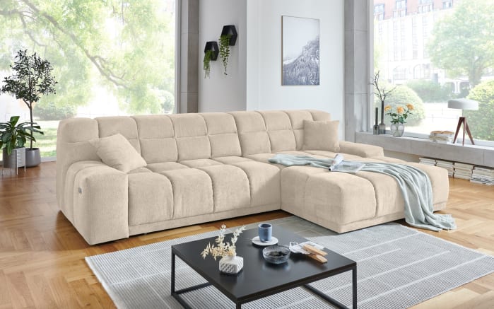 Wohnlandschaft London, beige, inkl. elektrischer Sitztiefenverstellung-01