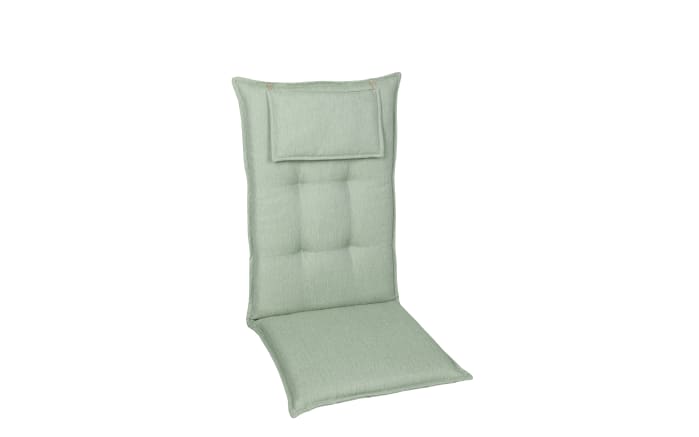 Garten-Sesselauflage in grün, für Hochlehner, wendbar-02