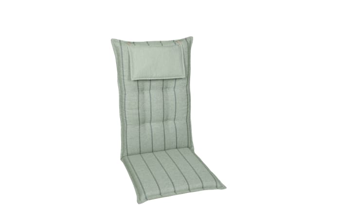 Garten-Sesselauflage in grün, für Hochlehner, wendbar-01
