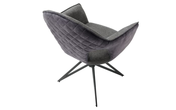 Armlehnstuhl Eloy Michael, anthrazit/aubergine-02