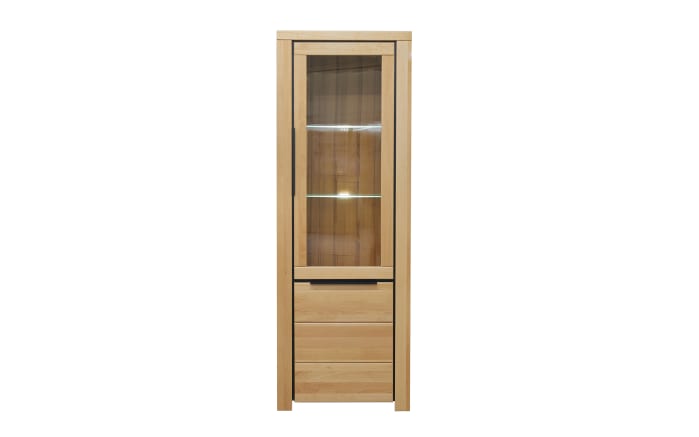 Vitrine Brest, massive Buche, 70 cm