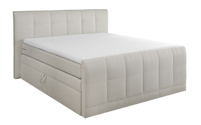 Boxspringbett Girona, creme, 180 x 200 cm, mit Tonnentaschenfederkern-Matratzen-02