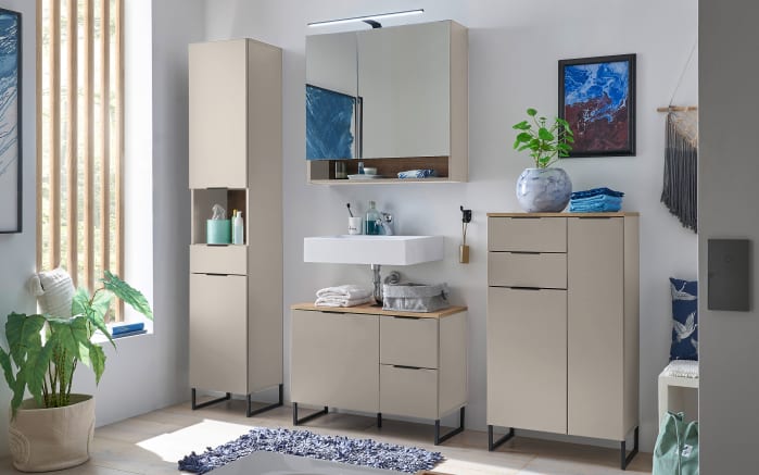 Spiegelschrank Denver, kaschmir/schwarz-08