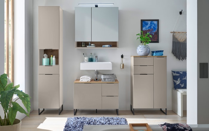 Spiegelschrank Denver, kaschmir/schwarz-06