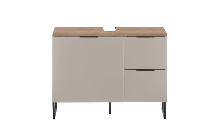 Waschbeckenunterschrank Denver, kaschmir/schwarz-02