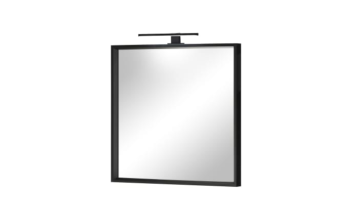 Spiegel Spell, schwarz, 65 x 65 cm, inkl. Aufsatzleuchte-01