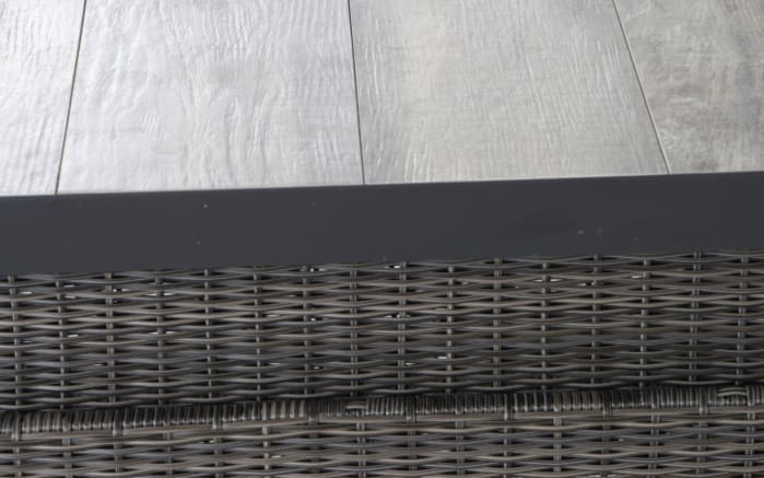 Lifttisch Corido, Gardino Geflecht Charcoal grey, Keramik washed grey, Länge ca. 160 cm-12