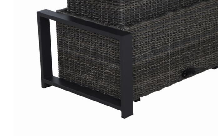 Lifttisch Corido, Gardino Geflecht Charcoal grey, Keramik washed grey, Länge ca. 160 cm-13