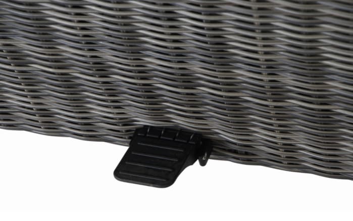 Lifttisch Corido, Gardino Geflecht Charcoal grey, Keramik washed grey, Länge ca. 160 cm-08