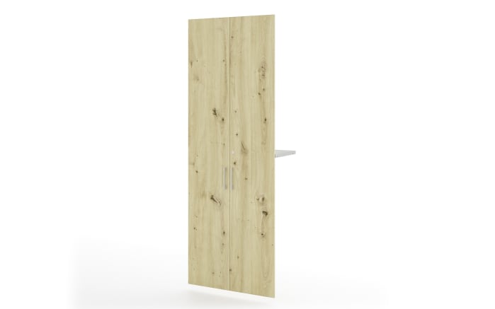 2er-Türen Vary, asteiche/kreidegrau, 77 cm