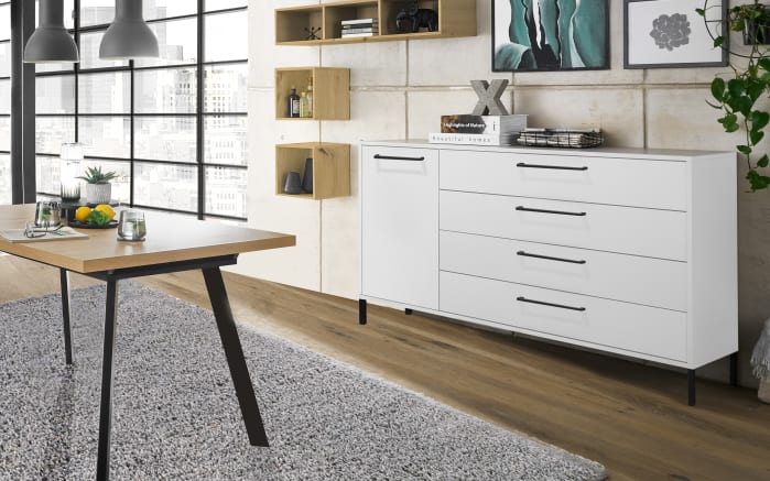 Sideboard Lindos, kreidegrau matt, inkl. Softclose Funktion-03