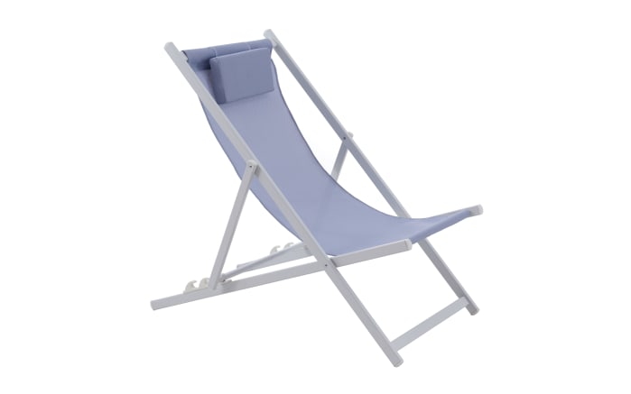 Strandstuhl Juno, blau/weiß, inkl. Kissen-01