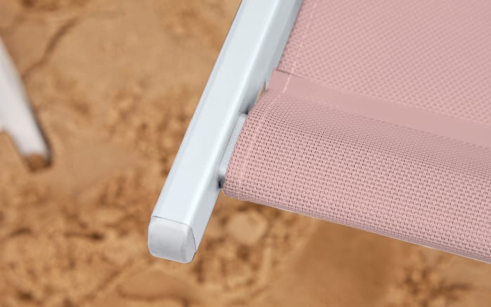 Strandstuhl Juno, pink/weiß, inkl. Kissen-05