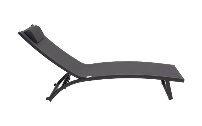 Gartenliege Diana, Bezug Texline in anthrazit, Gestell aus Aluminium in anthrazit, inkl. Kissen-03