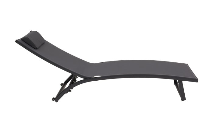 Gartenliege Diana, Bezug Texline in anthrazit, Gestell aus Aluminium in anthrazit, inkl. Kissen-04