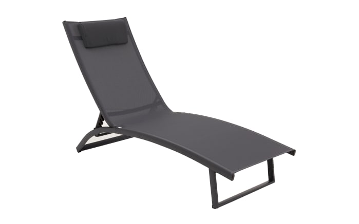 Gartenliege Diana, Bezug Texline in anthrazit, Gestell aus Aluminium in anthrazit, inkl. Kissen-01