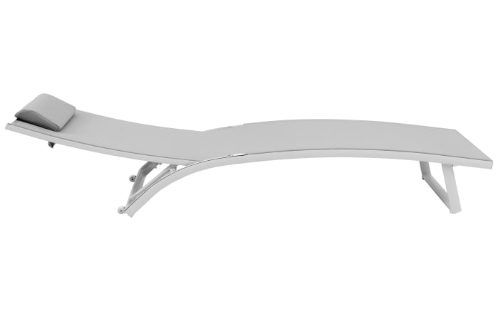 Gartenliege Diana, Bezug in weiß, Gestell aus Aluminium in weiß, inkl. Kissen-05