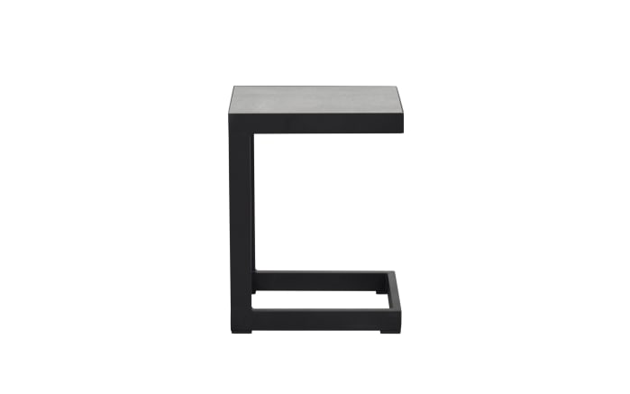 Beistelltisch Sondrino, Aluminiumgestell in schwarz, Tischplatte betonfarbend-02