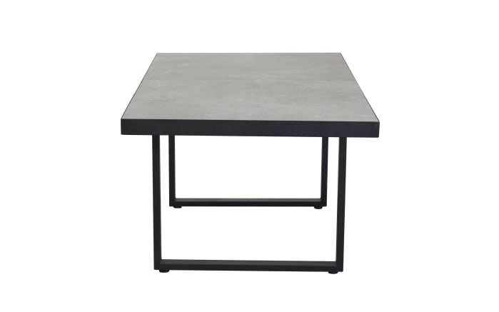 Diningtisch Sondrino, Aluminiumgestell in schwarz, Tischplatte betonfarbend-03