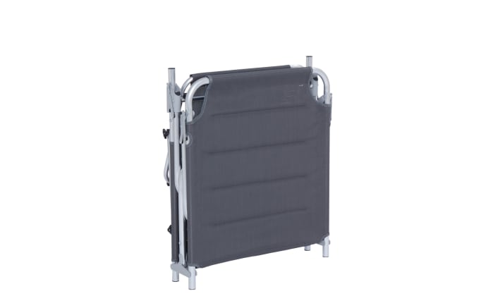 Gartenliege Brita mit Dach in schwarz/silber, Alugestell in silber-03