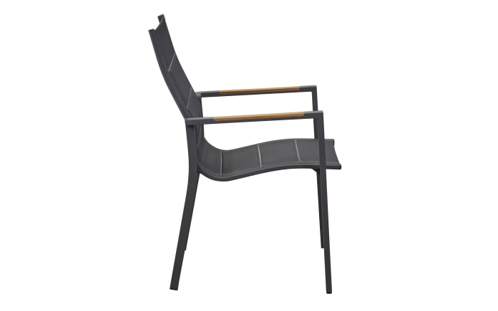 Stapelsessel Unicamo, anthrazit/Teakholz-03