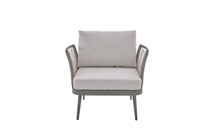 Gartensofaset Rieti, hellgrau, 4-teilig -04