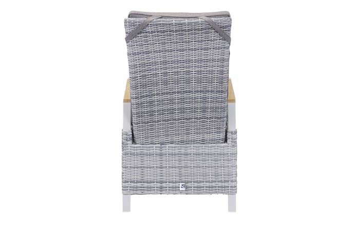 Gartenpositionsstuhl Keromo, white teak, Aluminiumgestell-06