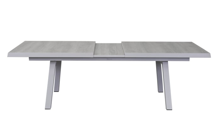 Ausziehtisch Keromo, white teak, Aluminiumgestell-02