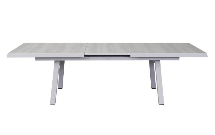 Ausziehtisch Keromo, white teak, Aluminiumgestell-03