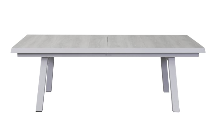 Ausziehtisch Keromo, white teak, Aluminiumgestell-01
