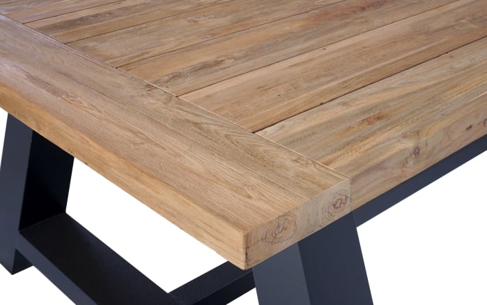 Gartentisch Belanda, Gestell anthrazit, Tischplatte recycled Teakholz-02