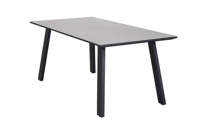 Garten-Esstisch Sunrest, Gestell anthrazit, Tischplatte grau-01