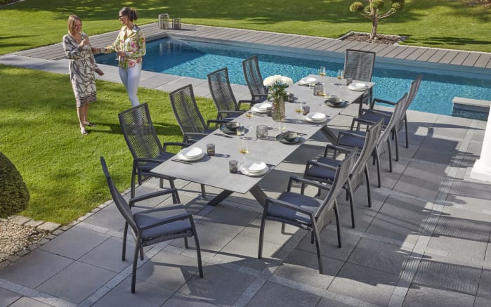 Ausziehtisch Vancouver, anthrazit/Beton-Nachbildung-07