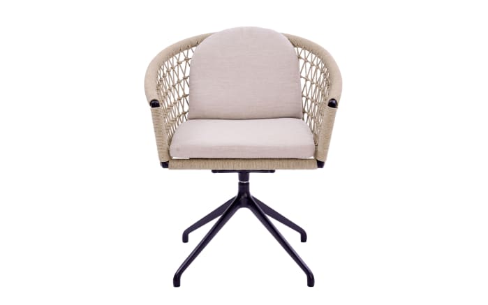 Gartendrehstuhl Riverton, anthrazit/beige-02
