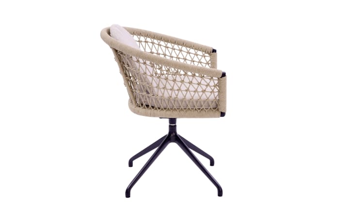 Gartendrehstuhl Riverton, anthrazit/beige-03