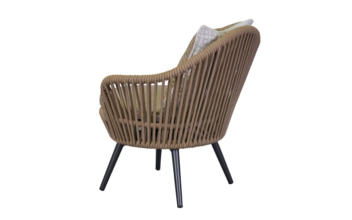 Loungedrehsessel Bari, anthrazit/natur, inkl. Kissen -04