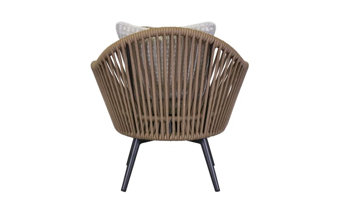 Loungedrehsessel Bari, anthrazit/natur, inkl. Kissen -03