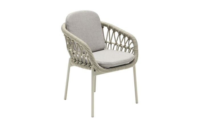 Gartenstuhl Bari, taupe/dunkelgrau, inkl. Kissen -01