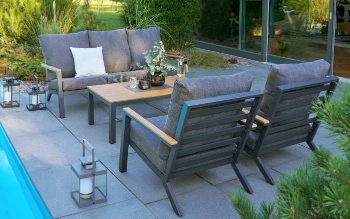 Gartenset Abuja, braun/dunkelgrau, 4-teilig-01