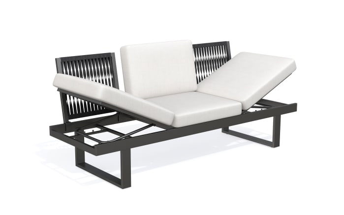 Dreisitzer Cordoba, grau, inkl. Funktionen